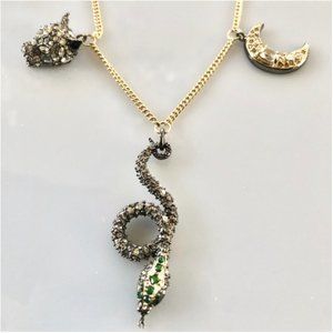 Alexis Bittar Charm Swarovski Crystal Convertible Necklace